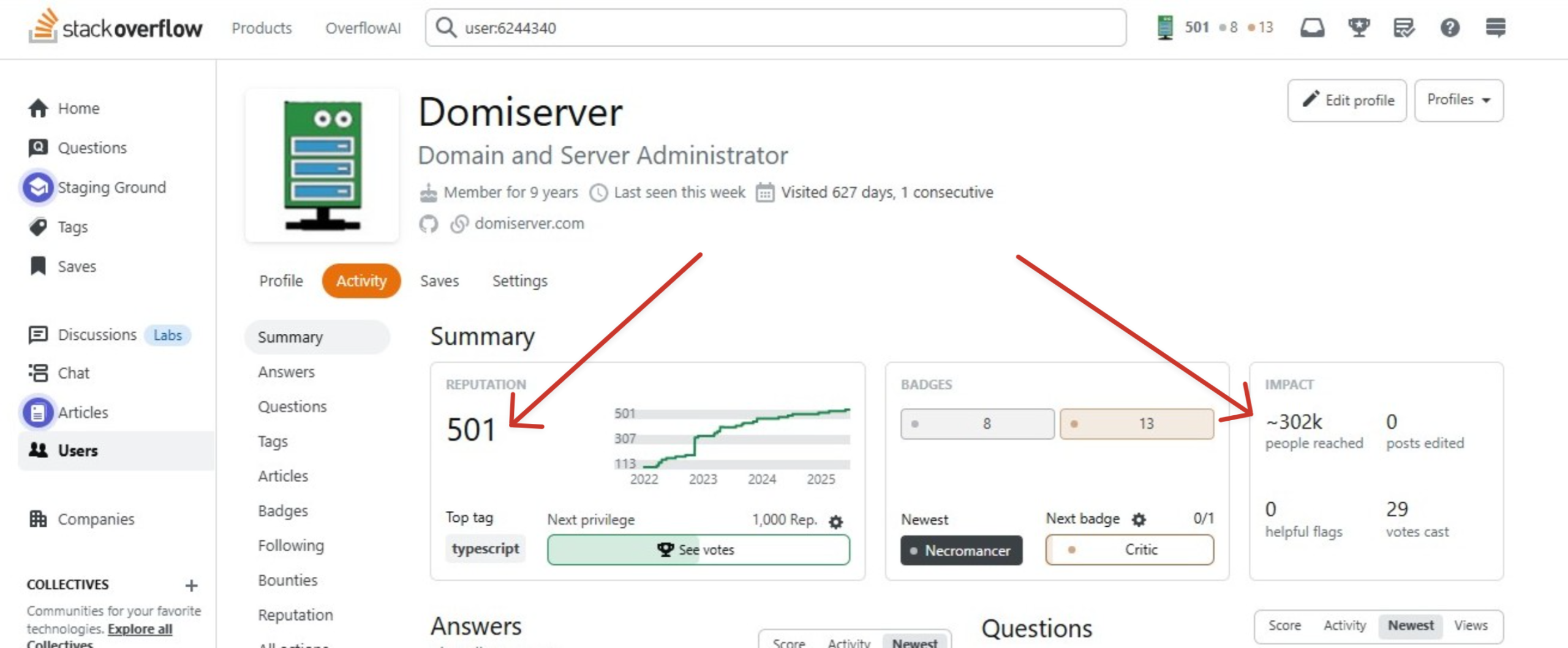Stackoverflow Domiserver
